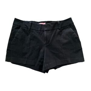 Lilly Pulitzer Black Natalia Womens Stretch Shorts 6 Classic Preppy Coastal
